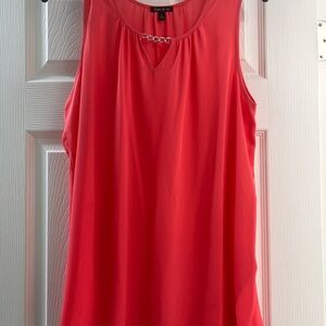 Coral Sleeveless Top